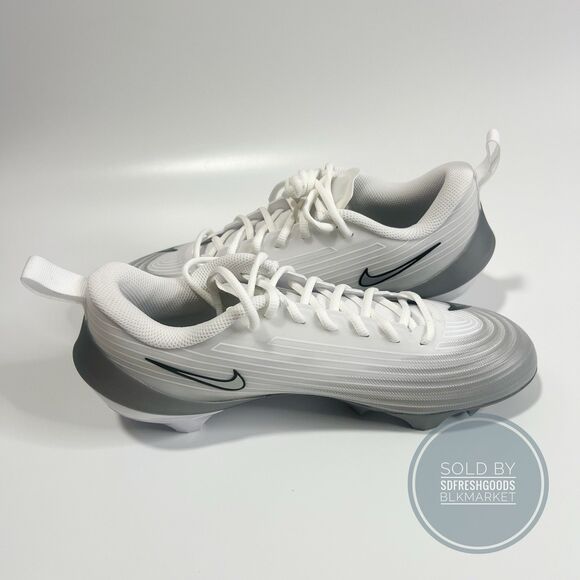 Nike Vapor Speed 3 Football Cleats White Silver FB3303-100 10.5